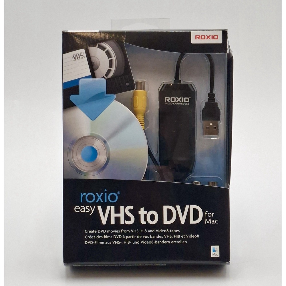 Roxio Easy VHS to DVD for Mac 243100CS VHS Hi8 Video8 USB New